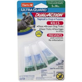 Hartz UltraGuard Dual Action Topical Flea and Tick Prevention- Small Dogs 3 ct