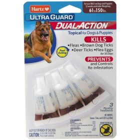 Hartz UltraGuard Dual Action Topical Flea & Tick Prevention -Large Dogs - 3 ct