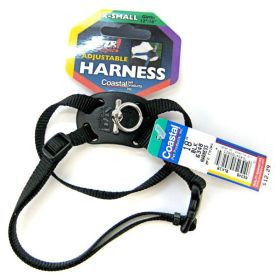 Coastal Pet Size Right Adjustable Nylon Harness - Black - X-Small ( 10"-18")