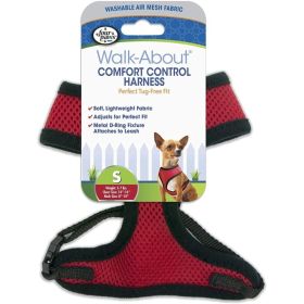 Harness - Red - Small - For Dogs 5-7 lbs (14"-16" Chest & 8"-10" Neck)