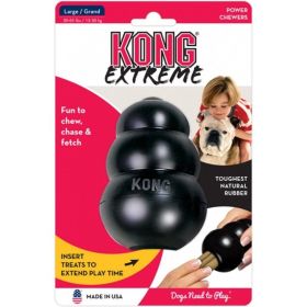 KONG Extreme KONG Dog Toy - Black - Large - Dogs 30-65 lbs