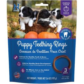 N-Bone Puppy Teething Ring - Pumpkin Flavor - Puppy Teething Ring  (3 Pack)