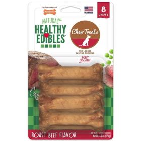 Healthy Edibles Wholesome Dog Chews - Roast Beef Flavor - Petite (8 Pack)