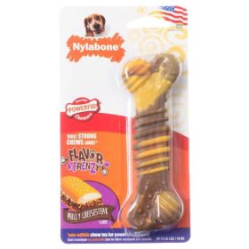 Nylabone Flavor Frenzy Dura Chew Bone - Philly Cheesesteak Flavor - Wolf