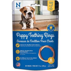 N-Bone Puppy Teething Ring - Chicken Flavor - Puppy Teething Ring  (6 Pack)