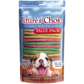 Rawhide Munchy Stick Value Pack - 100 Pack (5" Assorted Munchy Sticks)