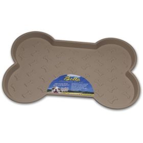 Loving Pets Bella Spill-Proof Dog Mat - Tan - Large (21.25"L x 17.5"W)