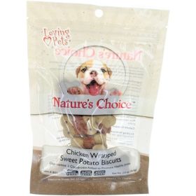 Natures Choice Chicken Wrapped Sweet Potato Biscuit Dog Treats - 2 oz