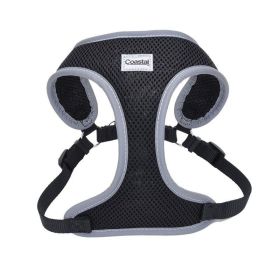 Coastal Pet Comfort Soft Reflective Wrap Adjustable Dog Harness - Black - Small