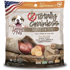 Loving Pets Totally Grainless Meaty Chew Bones - Beef & Sweet Potato  6 oz