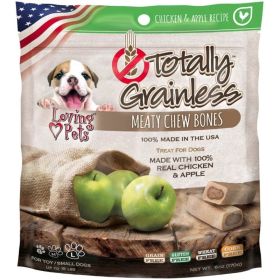 Loving Pets Totally Grainless Meaty Chew Bones - Chicken & Apple 6 oz