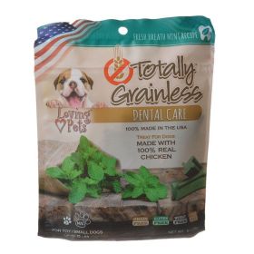 Loving Pets Totally Grainless Dental Care Chews - Fresh Breath Mint -6 oz