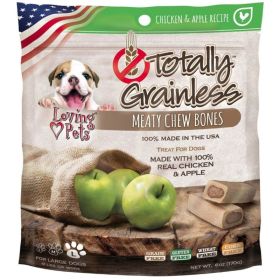 Loving Pets Totally Grainless Meaty Chew Bones - Chicken & Apple - Large