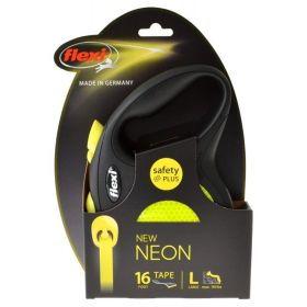 Flexi New Neon Retractable Tape Leash - Large - 16' Tape ( up to 110 lbs)