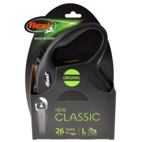 Flexi New Classic Retractable Tape Leash - Black - Large - 26' Tape