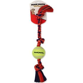 3 Knot Tug with Tennis Ball - Assorted Colors - Mini (11"L)