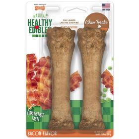 Nylabone Healthy Edibles All-Natural Long Lasting Bacon Chew Treat Souper - 2 ct