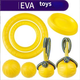 EVA pet supplies tug of war toys pull ring training Frisbee rope elastic ball