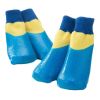 4 Pcs Dog Knitted Socks Pet Leg Socks Waterproof Coated Scratch Proof , Blue