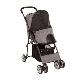 Puppy Pet Four Wheels Dog Jogger Stroller Trolley, One-Click Folding