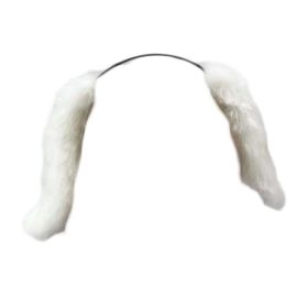 White Plush Lop Ear Rabbit Headband Fluffy Animal Dogs Ears