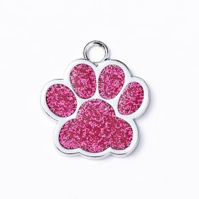 New Year Pet ID Tags; Personalized Dogs Tags; Footprint Engraved Dog Tag