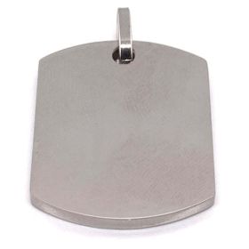 Blank Dog Tag Stainless Steel Pendant / PDJ0001