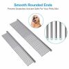 2 Pack Dog Combs with Rounded Ends Stainless Steel Teeth; Comb for Tangles