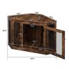 HOBBYZOO Furniture Corner Dog Crate, Lockable Doors, Dog Kennel