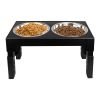 Dog Raised Bowls with 6 Adjustable Heights Stainless Steel Elevated Dog Bowls