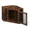 HOBBYZOO Furniture Corner Dog Crate, Lockable Doors, Dog Kennel