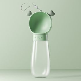 Portable Dog Water Bottle,2 In 1 Dog Water Bottle Dispenser With Food Container (Color: Green, size: 600ML)