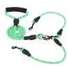 Double Dogs Leash No-Tangle Dogs Lead Reflective Dogs Walking Leash w/ Swivel