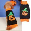 Halloween Pumpkin Dog Knitted soft Activity Costume