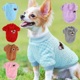 Pet Dog Clothes flannel Dog Winter clothe Puppy (Color: Purple, size: XL)