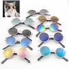 Pet Products Lovely Vintage Round Cat Sunglasses Reflection Eye wear glasses