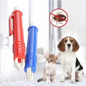 1pc Tweezers Mite Anti Dog Ticks And Fleas Flea Tick Tweezers Clip Remover (Color: Red)