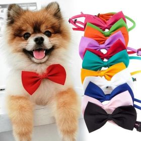 Dogs Accessories Pet Kawaii Dog  Necklace Adjustable Strap for Pet Dog Bow Tie (Color: Purple)