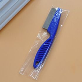 Pet Hair Removal Combs Grooming Brush Dog Cat Puppy Kitty Rabbit Massage Comb (Color: S Blue Opp)