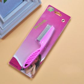 Pet Hair Removal Combs Grooming Brush Dog Cat Puppy Kitty Rabbit Massage Comb (Color: S Pink Card)