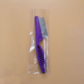 Pet Hair Removal Combs Grooming Brush Dog Cat Puppy Kitty Rabbit Massage Comb (Color: L Purple Opp)