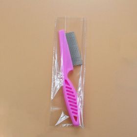 Pet Hair Removal Combs Grooming Brush Dog Cat Puppy Kitty Rabbit Massage Comb (Color: L Pink Opp)