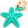 Dog Chew Toys, Natural Rubber Starfish-Shaped Toothbrush Cleaner Teething Puzzle