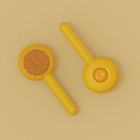 Ai Wo Pet Comb Cat Hair Comber Dog Needle Comb Hair Removal and Float (colour: Burger Comb - Lemon Yellow)