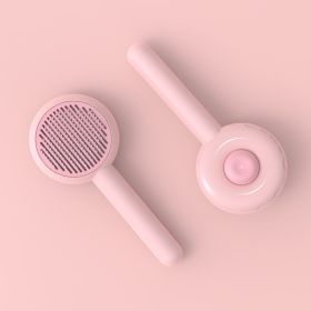 Ai Wo Donut Pet Comb Cat Comb Dog Needle Comb Pet Hair Remover Pet Brush (colour: Donut Comb - Pink)