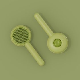 Ai Wo Pet Comb Cat Hair Comber Dog Needle Comb Hair Removal and Float (colour: Burger Comb - Avocado Green)