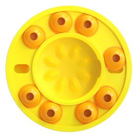 Dog Puzzle Toys Slow Feeder Interactive Increase Puppy IQ Food Dispenser (Color: yellow)