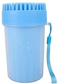 Pet Portable Paw Cleaner Dog Paw Washer Cup Paw Cleaner  S/ M / L Dogs (Color: Blue, size: large)