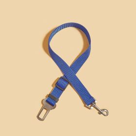 Adjustable Pet Safety Belt Leash; Dog Car Seat Belt For Dogs Outdoor Travelling (Color: Blue, size: 72)