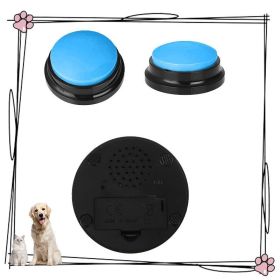 Dog Talking Button For Communication; Voice Recording Button Pet Training Buzzer (Color: Blue)